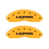 MGP 2 Caliper Covers Engraved Front Mopar Yellow Finish Black Char 2006 Jeep Wrangler