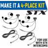 Rugged Radios Rear Seat Expansion Kit w/ Helmet Kits or Headsets /AlphaBass Headset - Over the Head