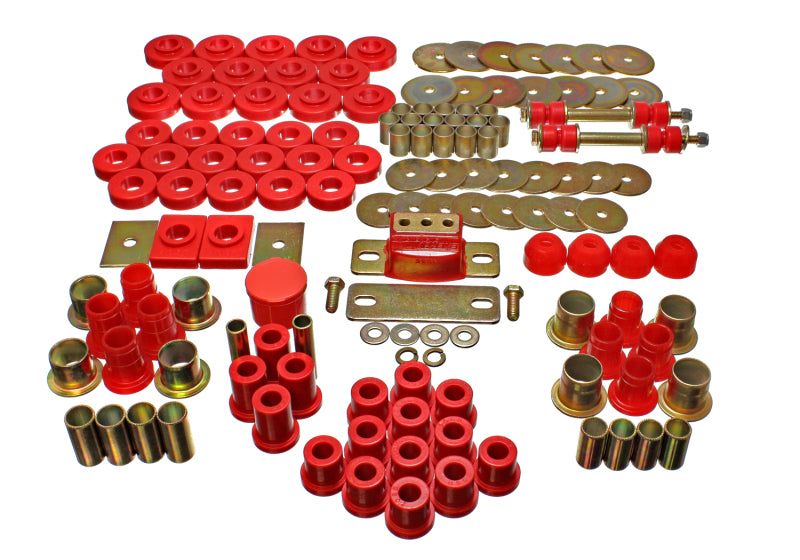 Energy Suspension 55-57 Chevrolet Belair/El Camino/Impala Red Hyper-Flex Master Bushing Set