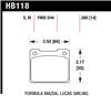 Hawk 1978 Volvo 242 Black Race Front Brake Pads