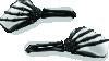 Kuryakyn Skeleton Hand Mirrors Black/Chrome