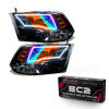Oracle Lighting 09-18 RAM 1500 Sport Halo Headlights - Blk Housing w/BC1 Controller