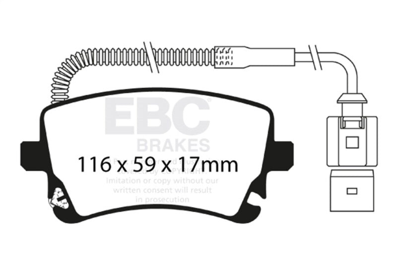 EBC Racing 05-08 Audi RS4 (B7) RP-1 Race Rear Brake Pads