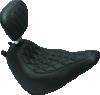 Mustang 08-21 Harley Electra Glide,Rd Glid, Rd King, Str Glide Tour Passenger Seat w/Studs - Black