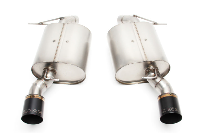 Dinan 07-11 BMW 335i/335xi (E90) Free Flow Axleback Exhaust System - Black Tips