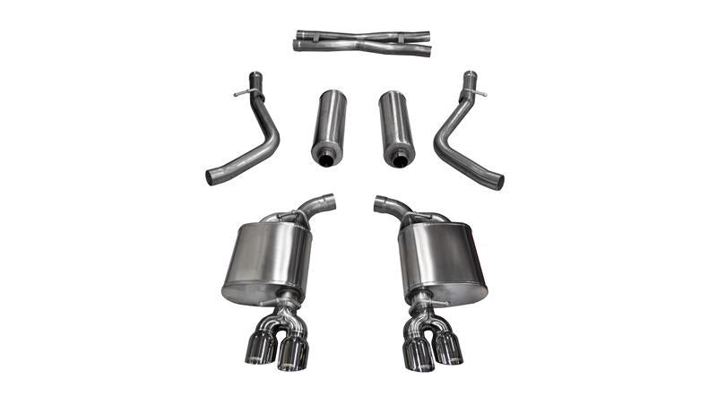 Corsa 2015-2017 Dodge Challenger Sport Cat-Back Dual Rear Exit with Twin 3.5in Polished Pro-Seri