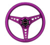 NRG All Aluminum Steering Wheel 330mm - Heart Cut Out- Ergonomic Grip- Anadized Purple