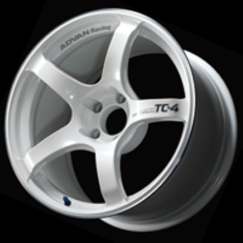 Advan TC4 17x7.5 +45 5x100 Racing White Metallic and Ring Wheel