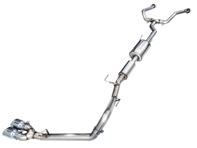 AWE Tuning 0FG Exhaust for 3rd Gen Toyota Tundra - Dual Chrome Silver Tips