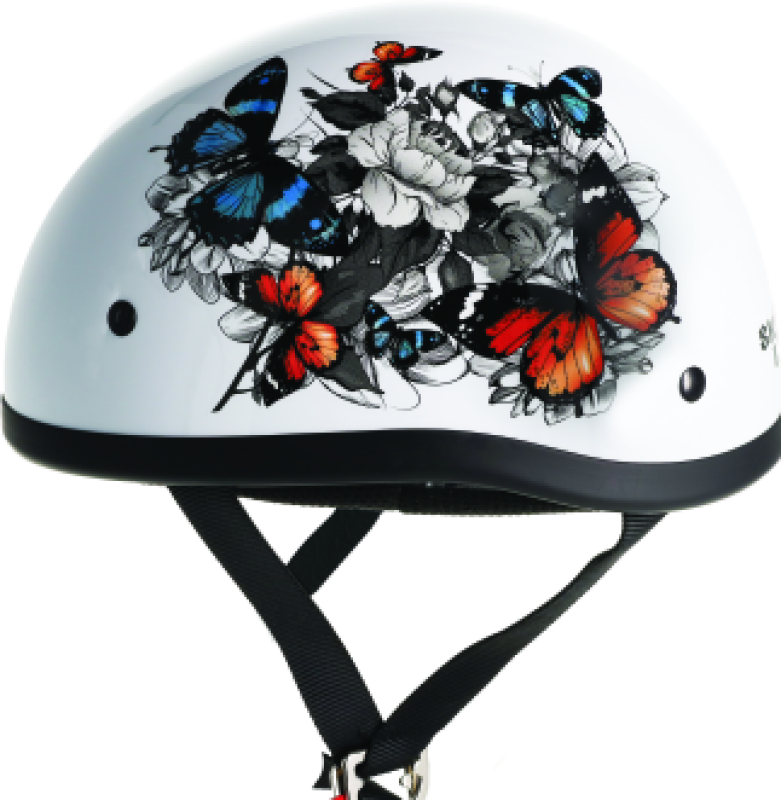 Skid Lids White Rose Original Helmet- Medium