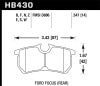 Hawk 00-07 Ford Focus DTC-30 Rear Race Brake Pads