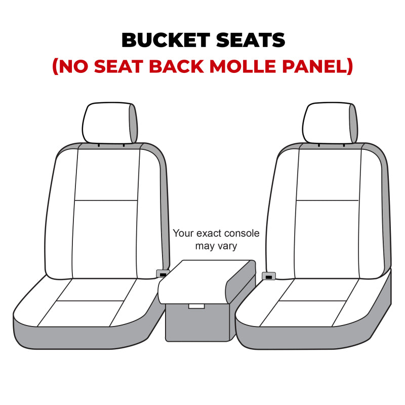 Covercraft 21-24 Ford Bronco Polycotton SeatSaver Custom Front Row Seat Covers - Grey