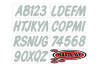 Hardline Boat Lettering Registration Kit 3 in. - 400 Silver Solid
