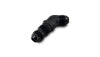 Vibrant -4AN Bulkhead Adapter 45 Degree Elbow Fitting - Anodized Black Only