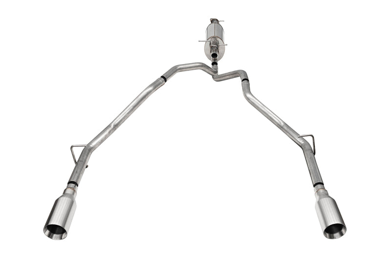 Corsa  25-26 Ram 2.5in Stainless Steel Sport Cat-back Dual Rear Exit 5.0in Polished Tip