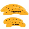MGP 4 Caliper Covers Engraved Front & Rear Mopar Yellow Finish Black Char 2004 Chrysler Pacifica