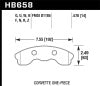 Hawk DTC-80 10-11 Chevy Corvette Grand Sport / 06-08 Corvette Z06 (1 piece) Front Race Brake Pads