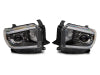 Raxiom 14-21 Toyota Tundra Axial Series Projector Headlights w/ LED Bar- Black Housing (Clear Lens)