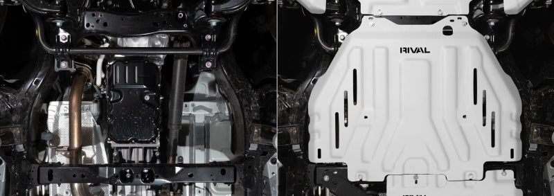 Rival 24-26 Tacoma 4Runner GX550 Tundra (all i-Force) Aluminum Transmission Cat Converter Skid Plate