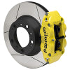 Wilwood 99-12 Porsche 911(996/997) Superlite 4R Rear Brake Kit Slotted 14.00in Rotor W/Lines - Ylw
