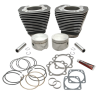 S&S Cylinder 84-99 BT w/Super Stock Cylinder Heads 89in 3 1/2in Bore Cylinder & Piston Kit - Wblack