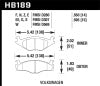 Hawk 79-84 Volkswagen Rabbit / 85-90 Volkswagen Cabriolet DTC-60 Race Front Brake Pads