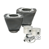 S&S Cycle 84-99 BT w/ Stock Cylinder Heads 3-1/2in Bore Cylinder & Piston Kit - Wrinkle Black