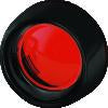 Kuryakyn Deep Dish Bezels Red Lens Gloss Black