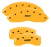 MGP 4 Caliper Covers Engraved Front & Rear MGP Yellow Finish Black Char 2010 Infiniti G37