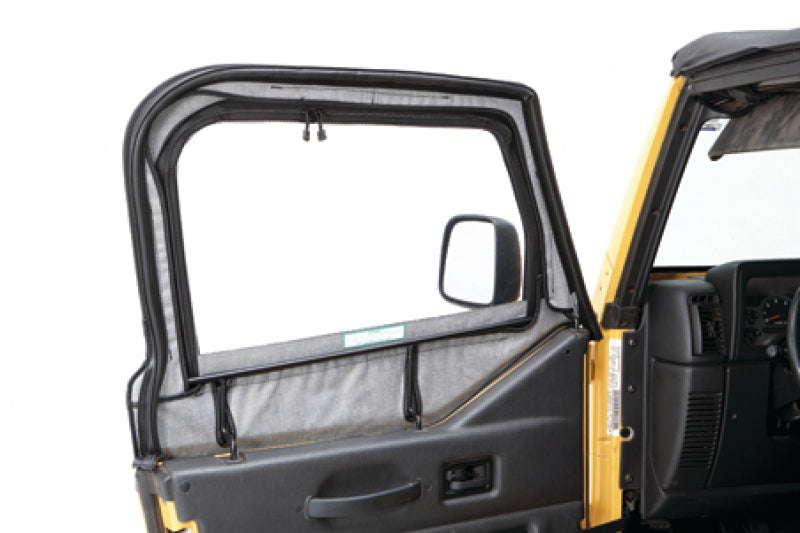 Bestop 97-06 Jeep Wrangler TJ Fabric Door Skins (Black Denim)