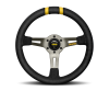 Momo MODDRIFT Steering Wheel 330 mm - Black Suede/Anthracite Spokes/2 Stripes