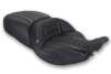 Mustang 23-26 Harley CVO Road Glide, Street Glide, ST Deluxe 1pc 2Up Blk w/Gun Metal Gray Thread