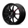 Gram Lights 57NR LIMITED II 17x7.0 +47 4-100 Semigloss Black Wheel w/ Black Cap/Stickers/Air Valve