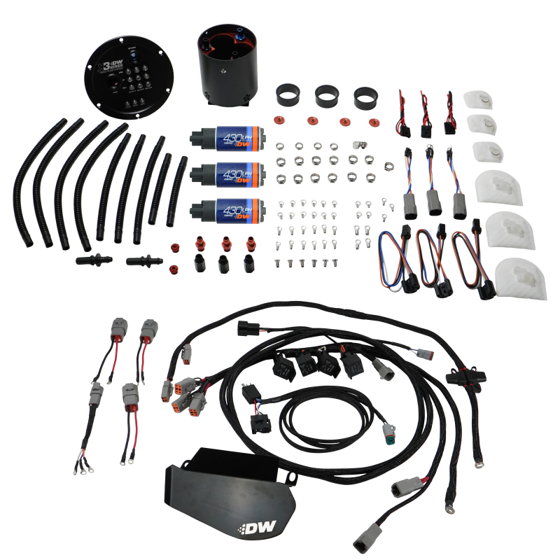 DeatschWerks 09-24 Nissan GT-R R35 X3 Triple Pump Module w/ DW430C Pumps and Plug and Play Harness