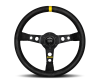 Momo MOD07 Steering Wheel 350 mm - Black Suede/Black Spokes/1 Stripe