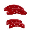 MGP 4 Caliper Covers Engraved Front & Rear Bowtie Red finish silver ch