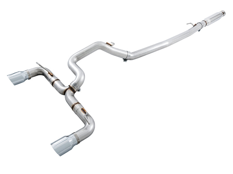AWE Tuning Ford Focus RS Track Edition Cat-Back Exhaust - Chrome Silver Tips