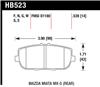 Hawk 06-10 Mazda Miata Mx-5 Rear HPS Sreet Brake Pads