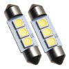 Oracle 37MM 4 LED 3-Chip Festoon Bulbs (Pair) - Cool White