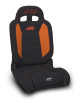 PRP EnduroDaily Reclining Suspension Seat - Black/Orange Vinyl - Passenger