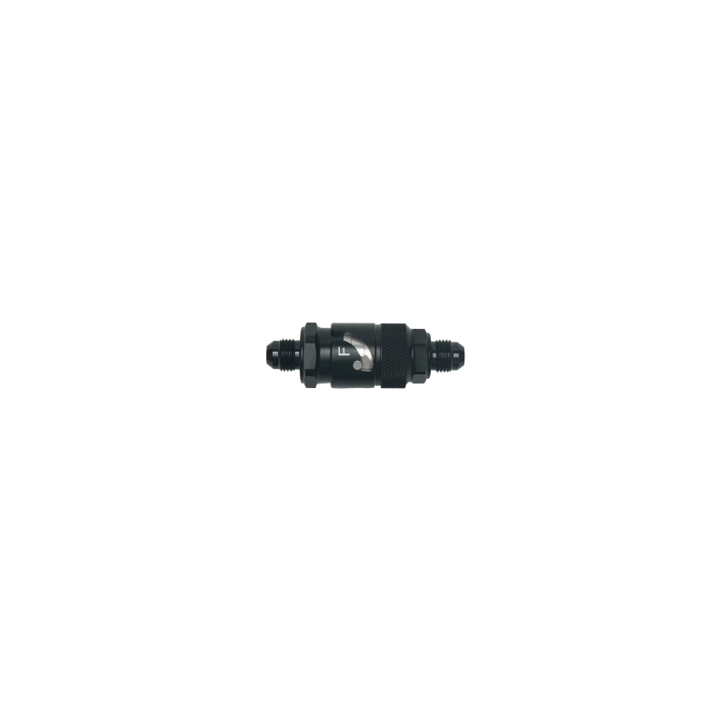 DeatschWerks 6AN Male Flare Quick Disconnect Dry Break Fitting - 2 Pieces Anodized Matte Black