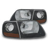 Raxiom 97-03 Ford F-150 G2 Euro Headlights w/ Parking Lights- Black Housing (Clear Lens)