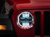 Raxiom 18-23 Jeep Wrangler JL Axial Series 9-In Angel Eye LED Headlights- Black Housing (Clear Lens)