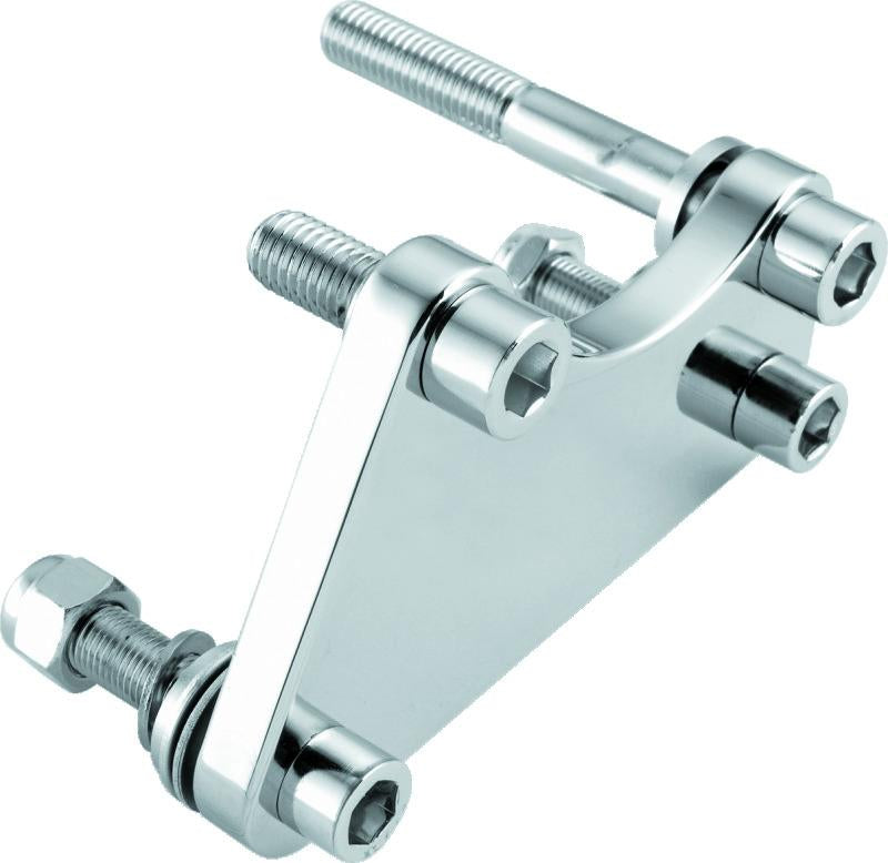 Bikers Choice 84-99 Chrome Caliper Mounting Bracket Kit 00-10 4 Piston Caliper to 84-99