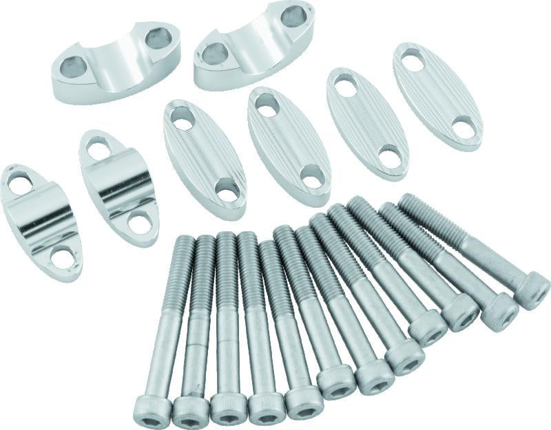 BikeMaster Aluminum Handlebar Risers 7/8in - Silver