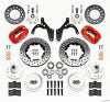 Wilwood Forged Dynalite Front Kit 11.00in Drill-Red 59-64 Chevy Impala / 63-64 Corvette