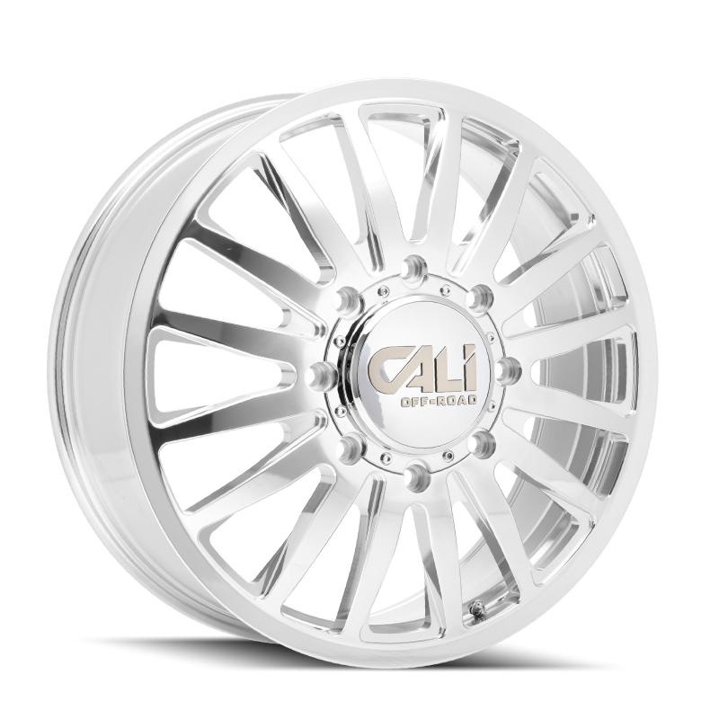 Cali Off-Road 9110D Summit Dually 20x8.25 / 8x210 BP / -232mm Offset / 154.2mm Hub Polished Wheel