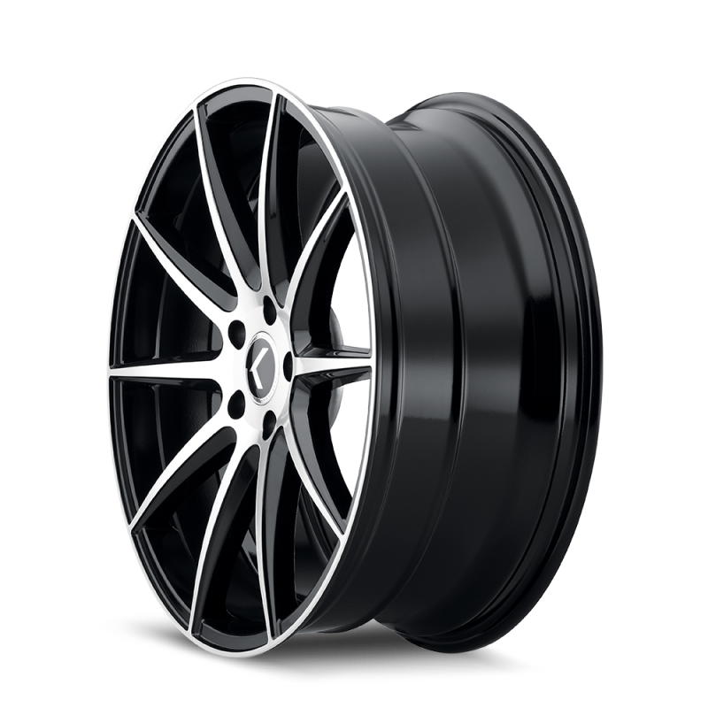 Kraze KR194 Cosmos 18x8 / 5x120 BP / 40mm Offset / 74.1mm Hub Gloss Black Machined Wheel