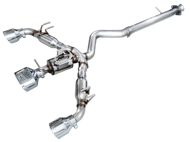 AWE Tuning 23-24 Toyota GR Corolla Track Edition Cat-Back Exhaust - Chrome Silver Tips