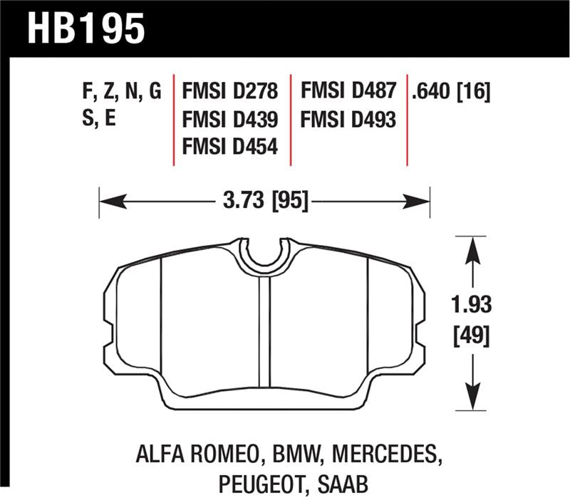 Hawk 84-4/91 BMW 325 (E30) Blue 9012  Race Front Brake Pads